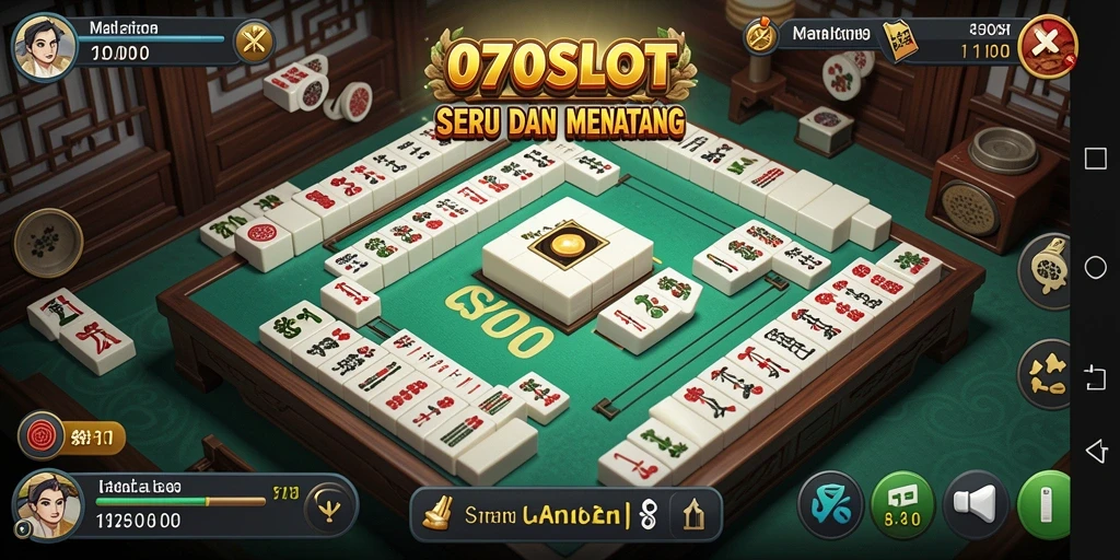 Tampilan gameplay menarik dari 070SLOT dengan aksi Mahjong yang seru.