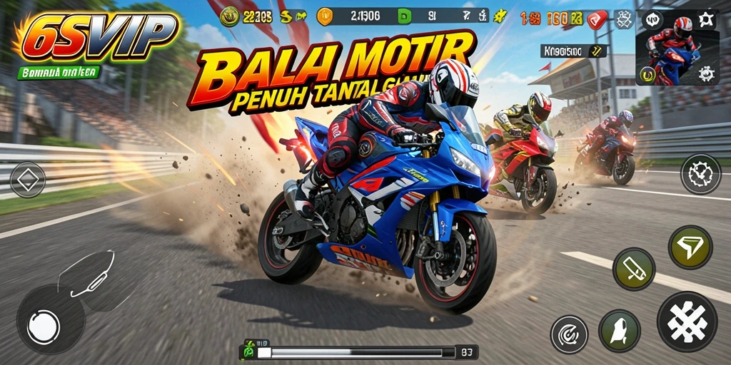 Tampilan mendebarkan balapan motor dalam 6SVIP.