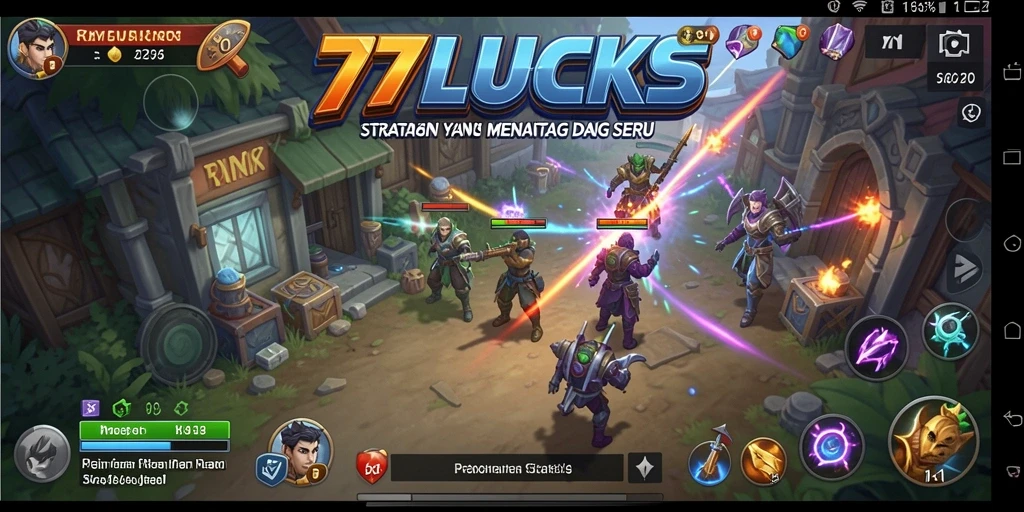 Tangkapan layar gameplay penuh aksi di 77LUCKS.
