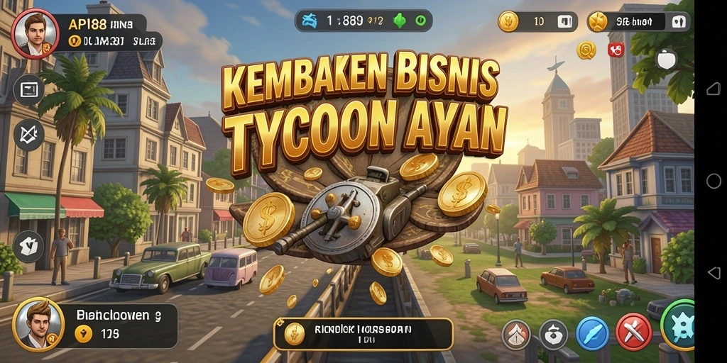 Tampilan permainan API88 saat mengelola bisnis Tycoon.