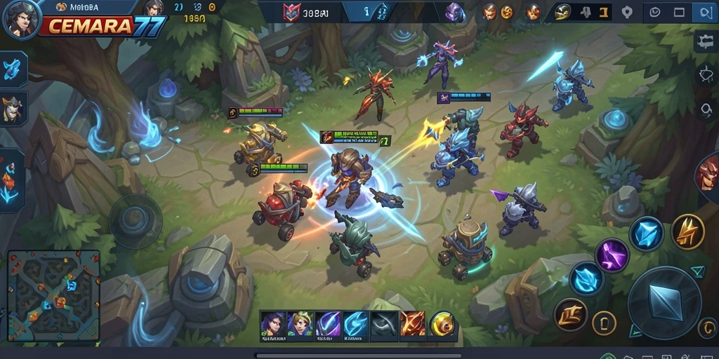 Tampilan gameplay CEMARA77 yang seru dan strategis.