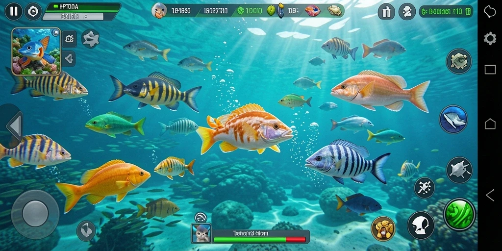 Screenshot gameplay HPTOTO yang menampilkan aksi tembak ikan yang seru.