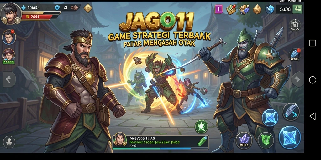 Screenshot gameplay <strong>JAGO11</strong> menampilkan pertempuran strategi yang mendebarkan.