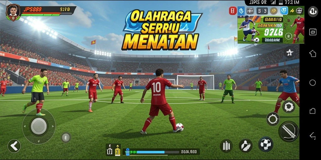 Screenshot gameplay JPS88 menampilkan momen seru pertandingan olahraga.