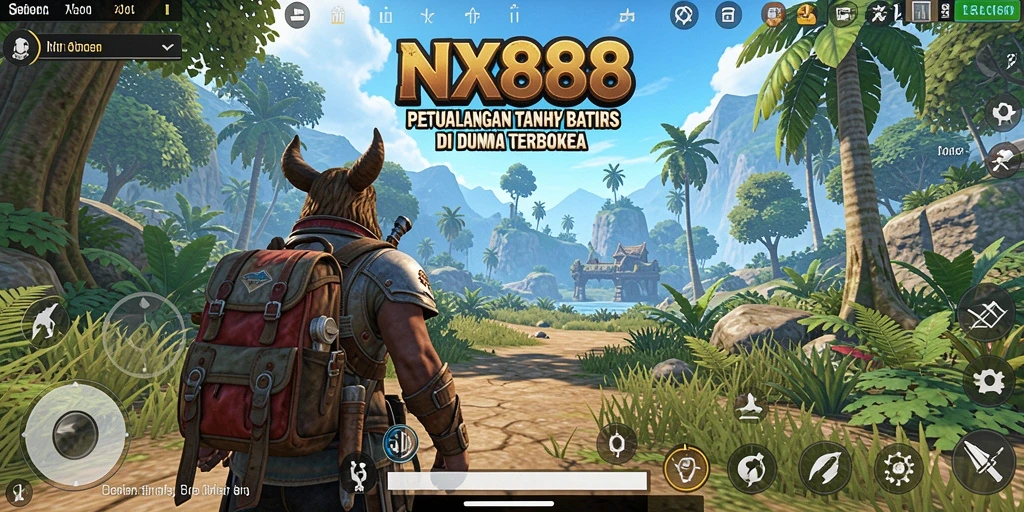 Tampilan gameplay <strong>NX888</strong> menunjukkan dunia terbuka yang menakjubkan.