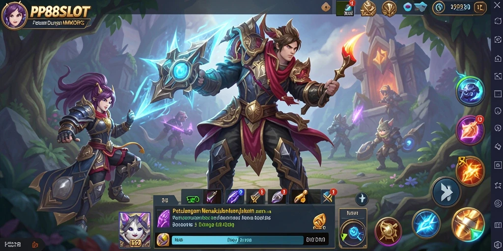 Tampilan gameplay menakjubkan di dunia fantasy MMORPG.