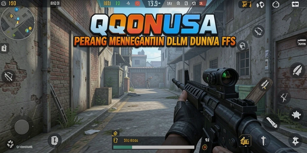 Tampilan intens dari gameplay tembak-menembak di QQNUSA.