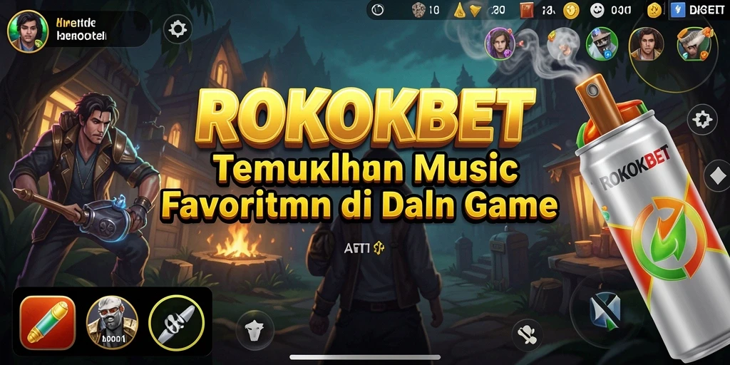 Tampilan gameplay ROKOKBET yang seru dengan berbagai pilihan musik.