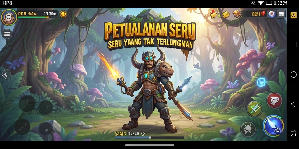 Tampilan gameplay seru di dunia petualangan RP8.