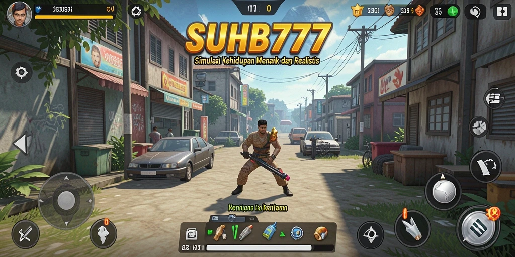 Tangkapan layar menunjukkan gameplay simulasi yang mendalam dan interaktif.