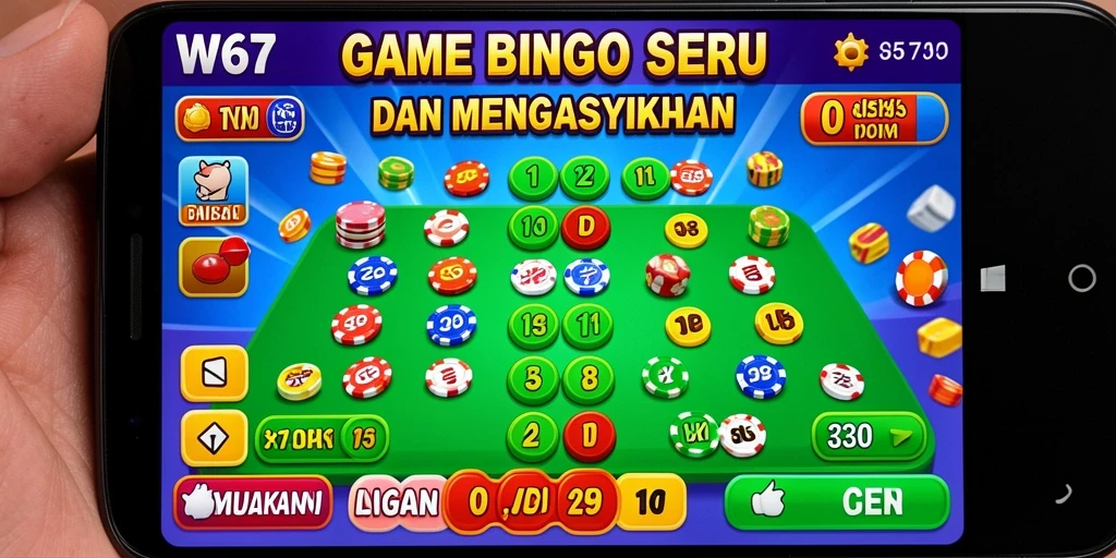 Tampilan menarik gameplay Bingo di W67.